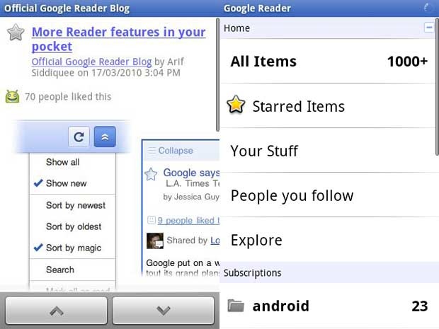 google reader android