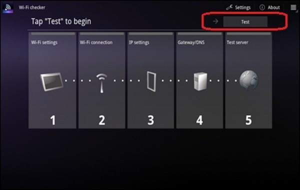 sony tablet wifi checker