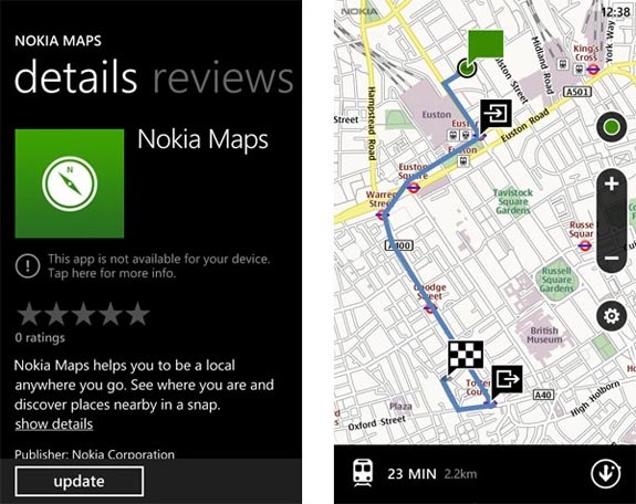 nokia maps Windows Phone