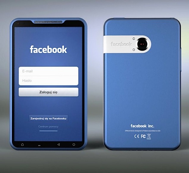 facebook phone concepto