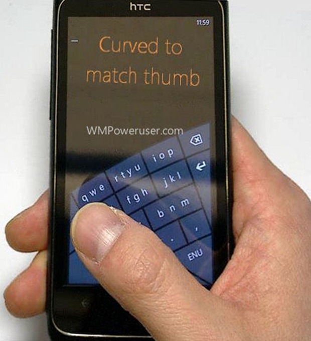 teclado curvo Windows Phone 8