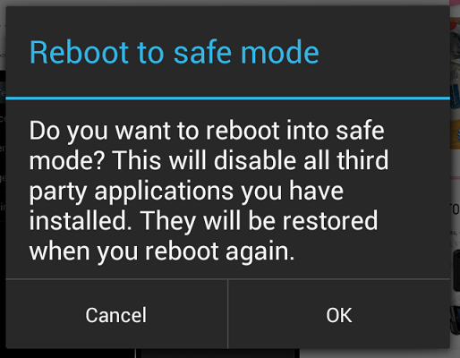 Modo seguro android