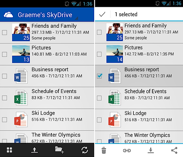 SkyDrive Android