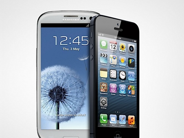 iphone5 vs galaxy s3 pantalla