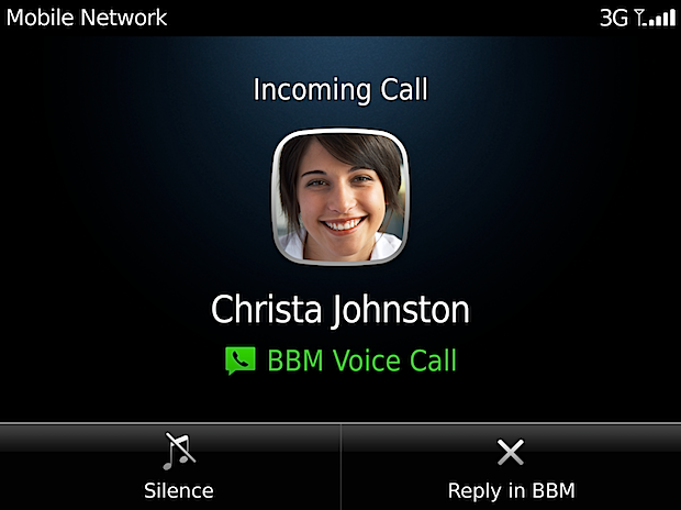 BBM 7 llamadas de voz