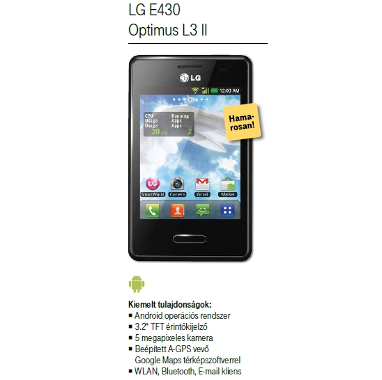 LG Optimus L3 II dual SIM MWC 2013