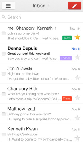 Gmail 2.1 para iOS