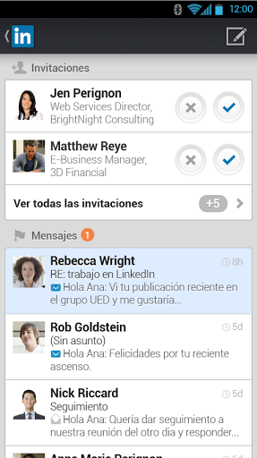 LinkedIn actualizado iPhone y Android