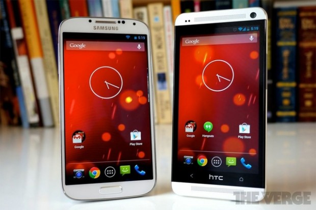 HTC One y Galaxy S4 Google Edition