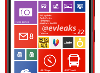 Nokia Lumia 1520 aparece en color rojo