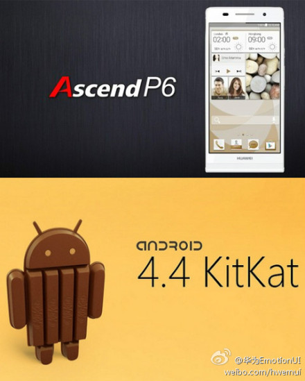 Huawei Ascend P6 Android 4.4 KitKat