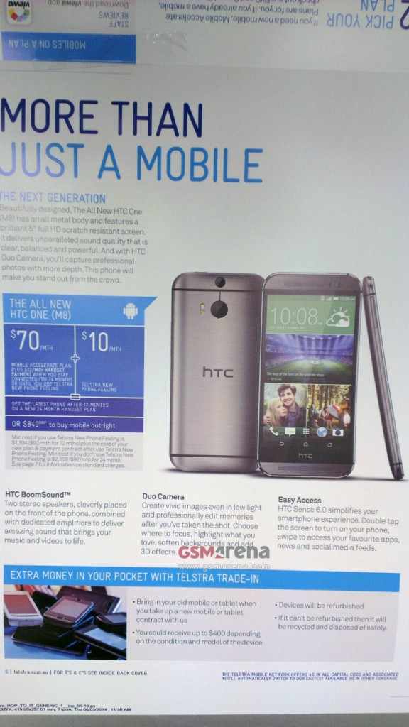 HTC One M8 publicidad