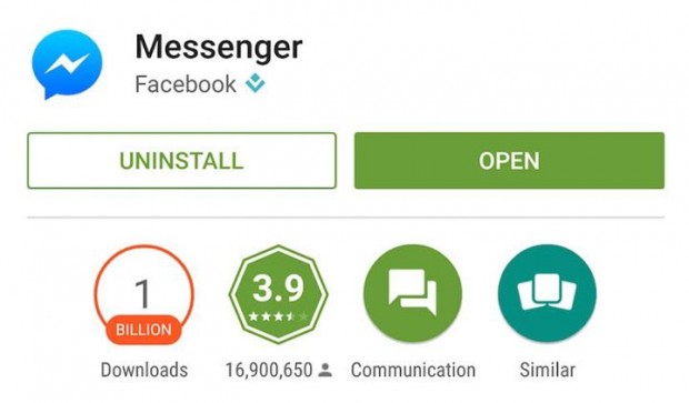 facebook messenger 1 billon