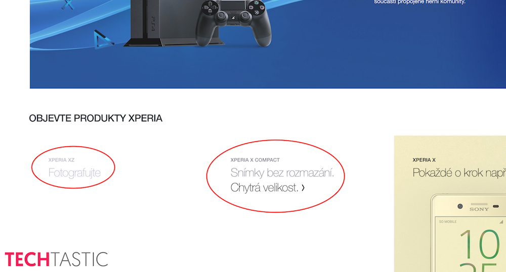 Xperia XZ aparece en el sitio de Sony
