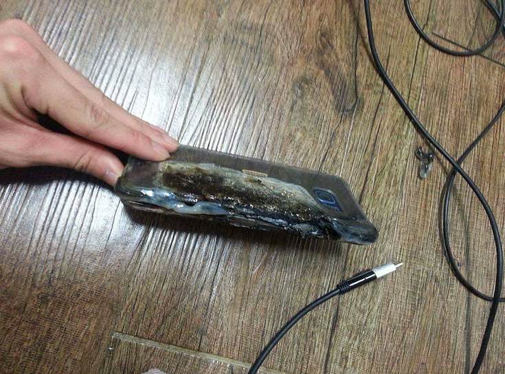 Samsung Galaxy Note 7 explosion bateria