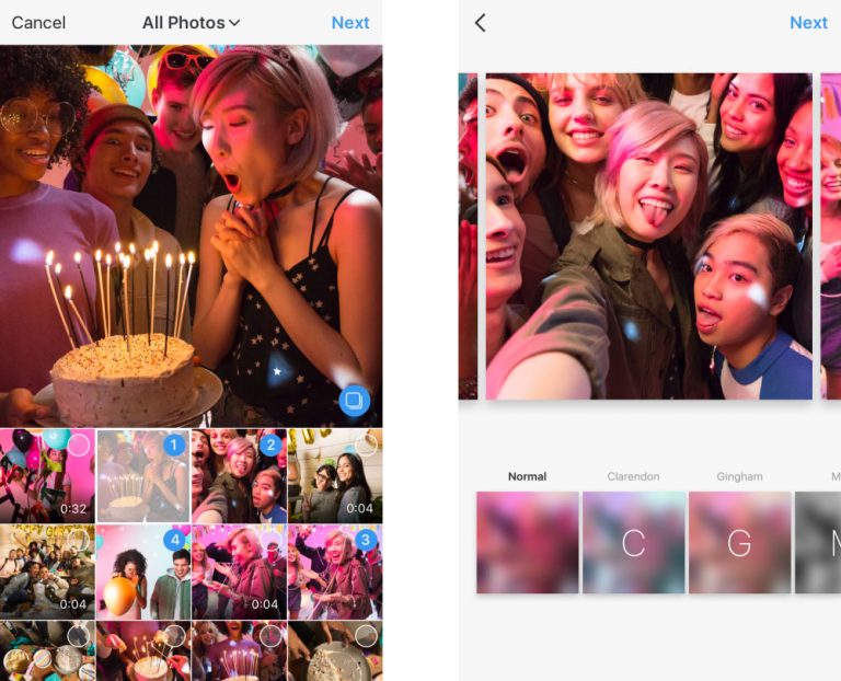 Instagram incorpora la posibilidad de subir hasta 10 elementos en sus posts