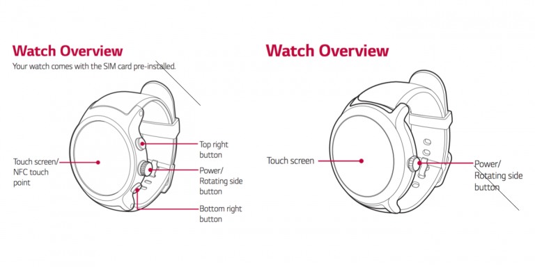 Manuales del LG Watch Sport y el LG Watch Style revelan detalles de los smartwatches