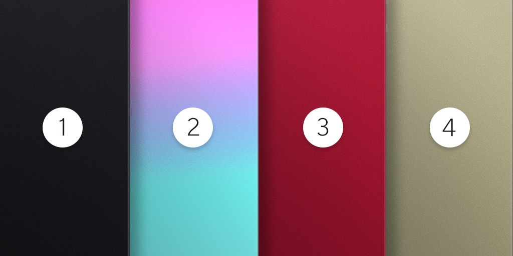 Los cuatro colores candidatos a vestir el OnePlus 5.