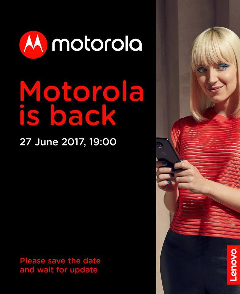 Póster filtrado de evento exclusivo de Motorola el 27 de junio.