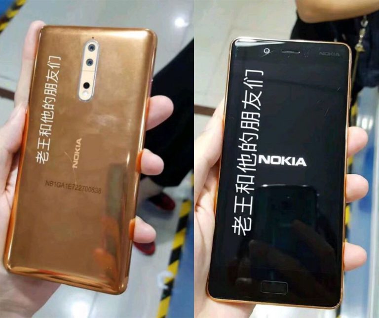 Además de azul y gris acero, el Nokia 8 podría venir en color bronce