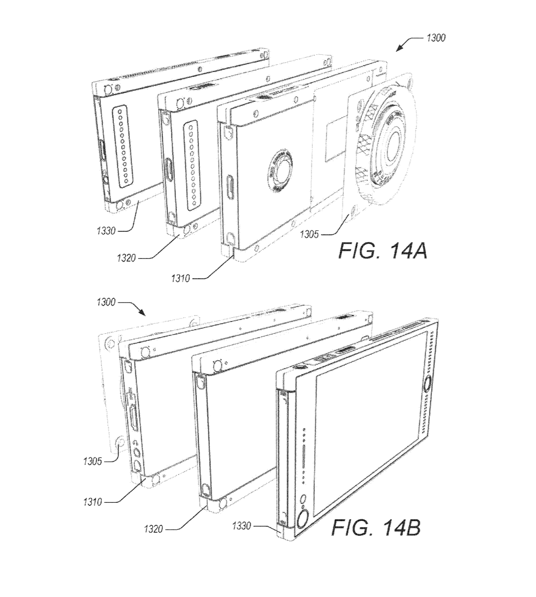 Accesorios modulares del RED Hydrogen One con las mismas dimensiones que el propio dispositivo. 