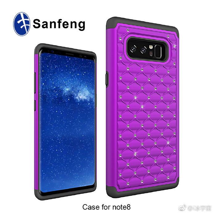 Carcasa violeta anti-golpes de Sanfeng del Samsung Galaxy Note 8.