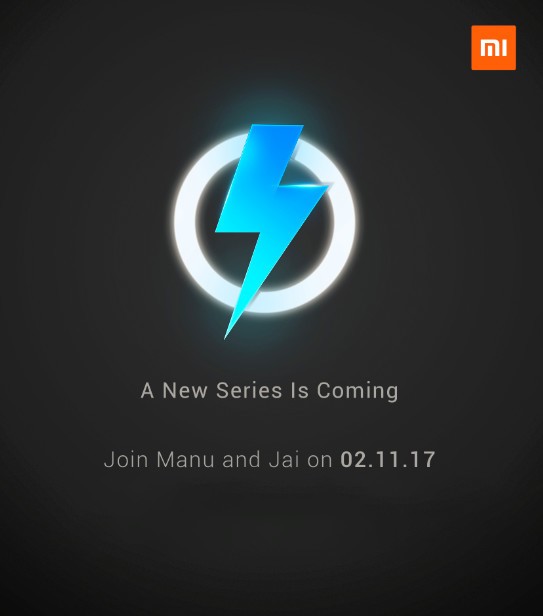 Póster oficial de Xiaomi para India prometiendo el anuncio de una nueva serie de smartphones.