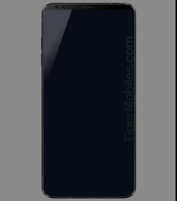 Supuesto render del diseño frontal del LG "G7" o LG "XY" filtrado por Tiger Mobiles.