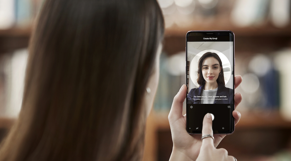 Render oficial de las capacidades de generar emojis 3D del Samsung Galaxy S9/S9+. 