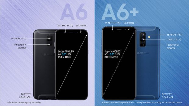 Galaxy A6 comparativa