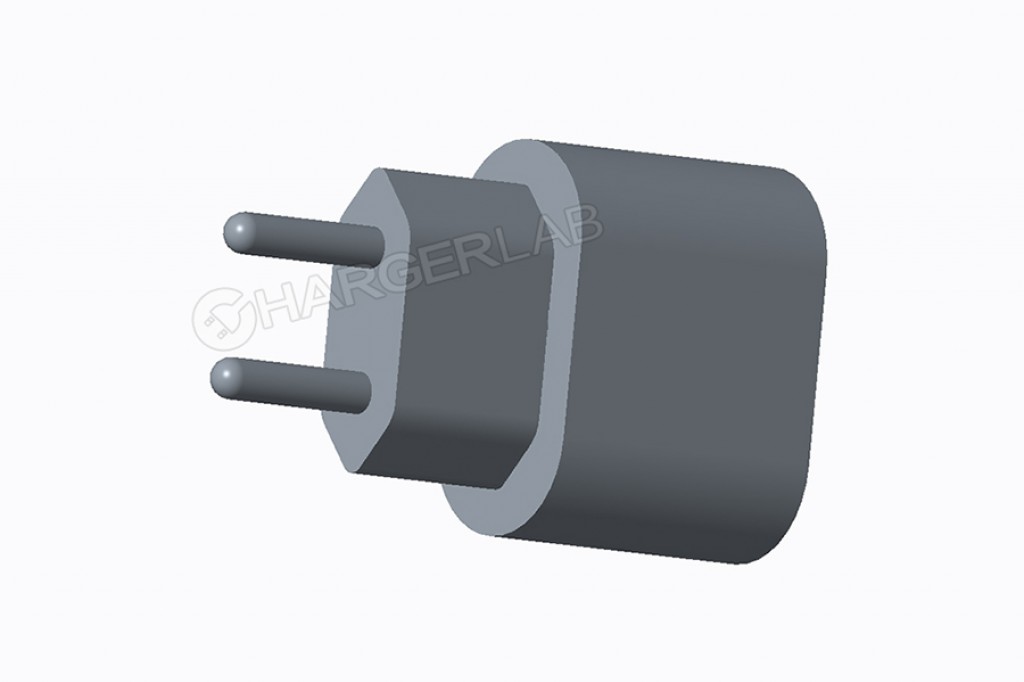 Render publicado por el sitio ChargerLab de los supuestos cargadores de 18W de Apple.