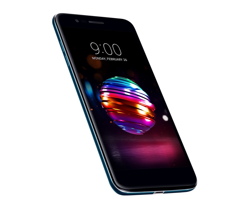 Render oficial del frente del LG K11 Plus. 