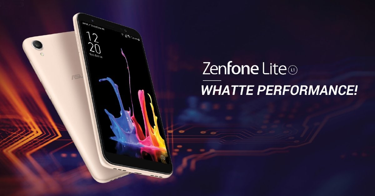 ASUS anuncia el ZenFone Lite L1 y saldrán luego a la venta en Flipkart.