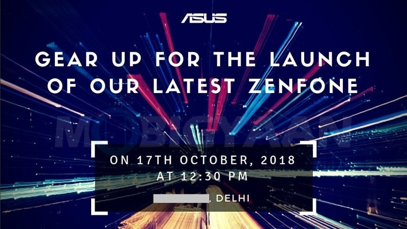 Invitación al evento de presentación de ASUS en India el 17 de octubre.