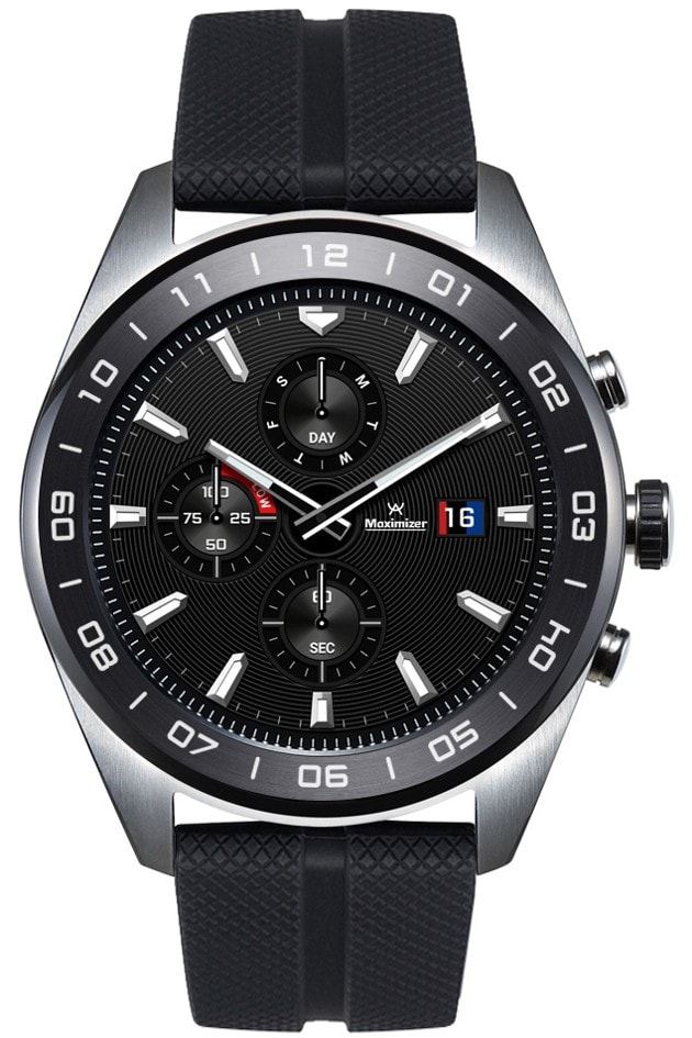 Imagen oficial del LG Watch W7 con su armazón de acero inoxidable.