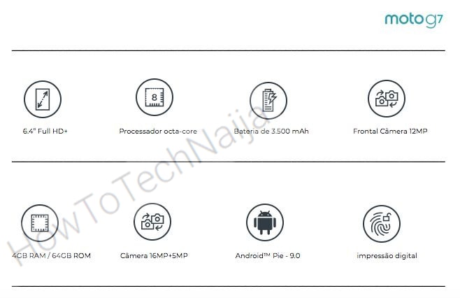 Características filtradas del Motorola Moto G7.