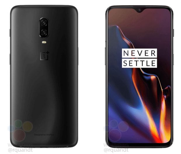 renders del OnePlus 6T muestran su notch waterdrop