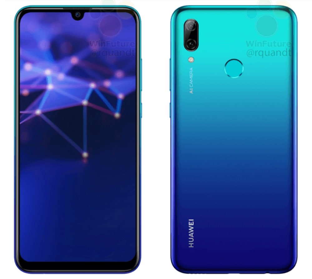 Huawei P Smart 2019 se filtra en renders con diseño similar al del Honor 10 Lite.