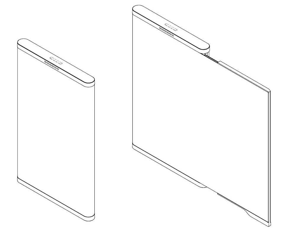LG patenta un smartphone flexible sin biseles laterales como se ve en esta imagen.