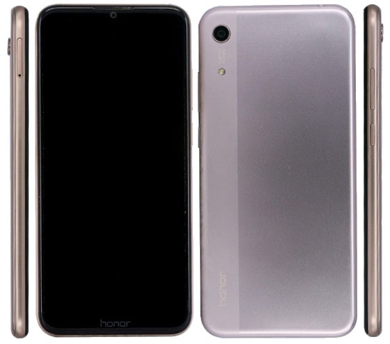 Huawei Honor 8A se certifica en TENAA mostrando su diseño lateral, frontal y dorsal.