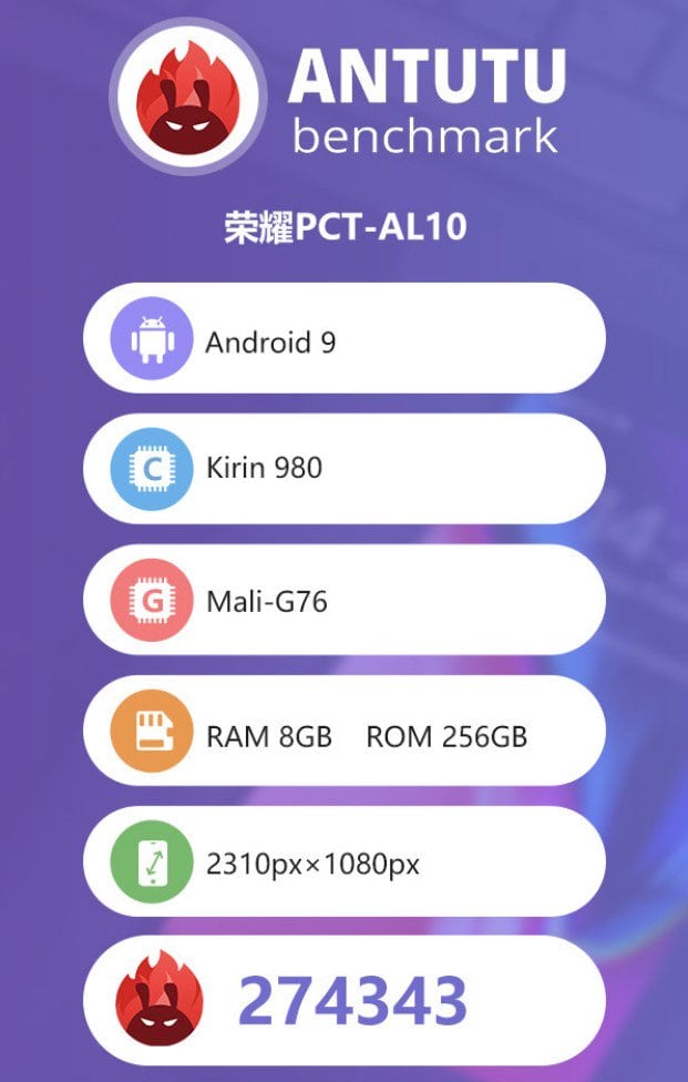Huawei Honor V20 aparece en dos benchmarks y estos son los datos de AnTuTu.