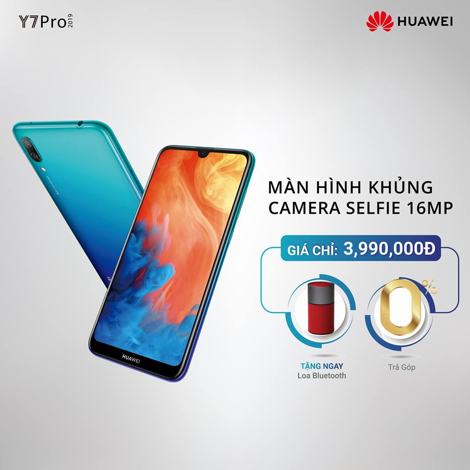 Huawei anuncia el Huawei Y7 Pro (2019) con una gran batería de 4000mAh.