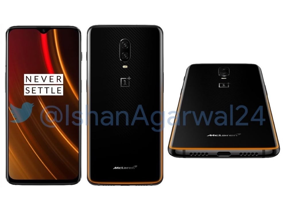 OnePlus 6T McLaren Edition se filtra en renders mostrando todos sus ángulos.
