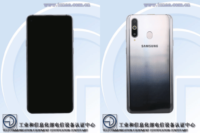 TENAA nos muestra un render del frente y dorso del Samsung Galaxy A8s