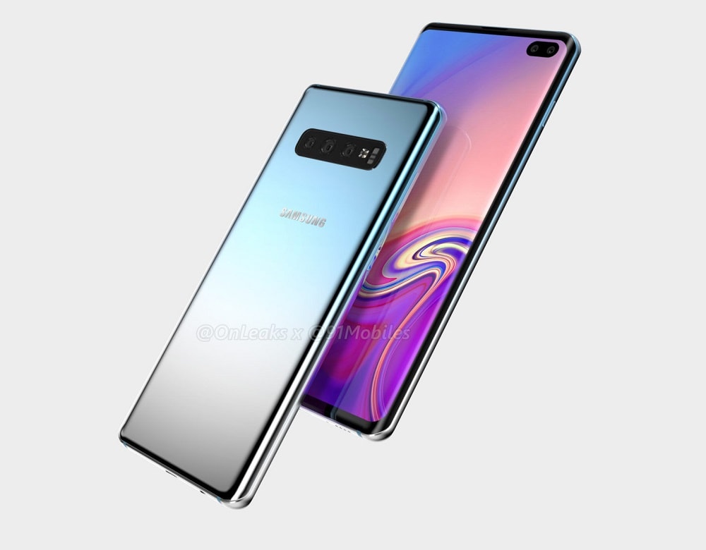 El Samsung Galaxy S10+ aparece en renders conceptuales con una cámara dual y otra tiple.