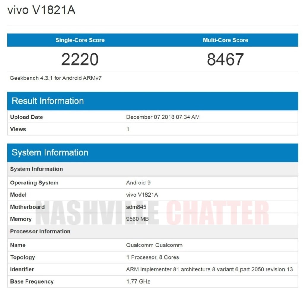 Vivo NEX 2 se filtra en un benchmark revelando soporte nativo de Android Pie.