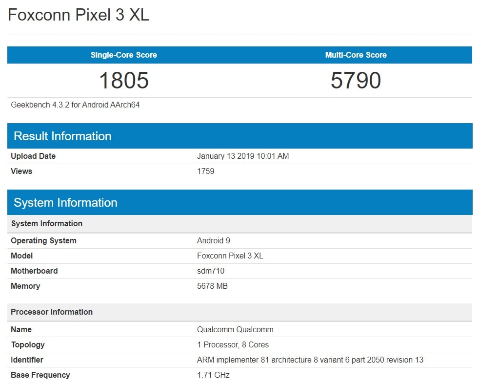 Google Pixel 3 Lite XL tendría 6GB de RAM y un chip Snapdragon 710.
