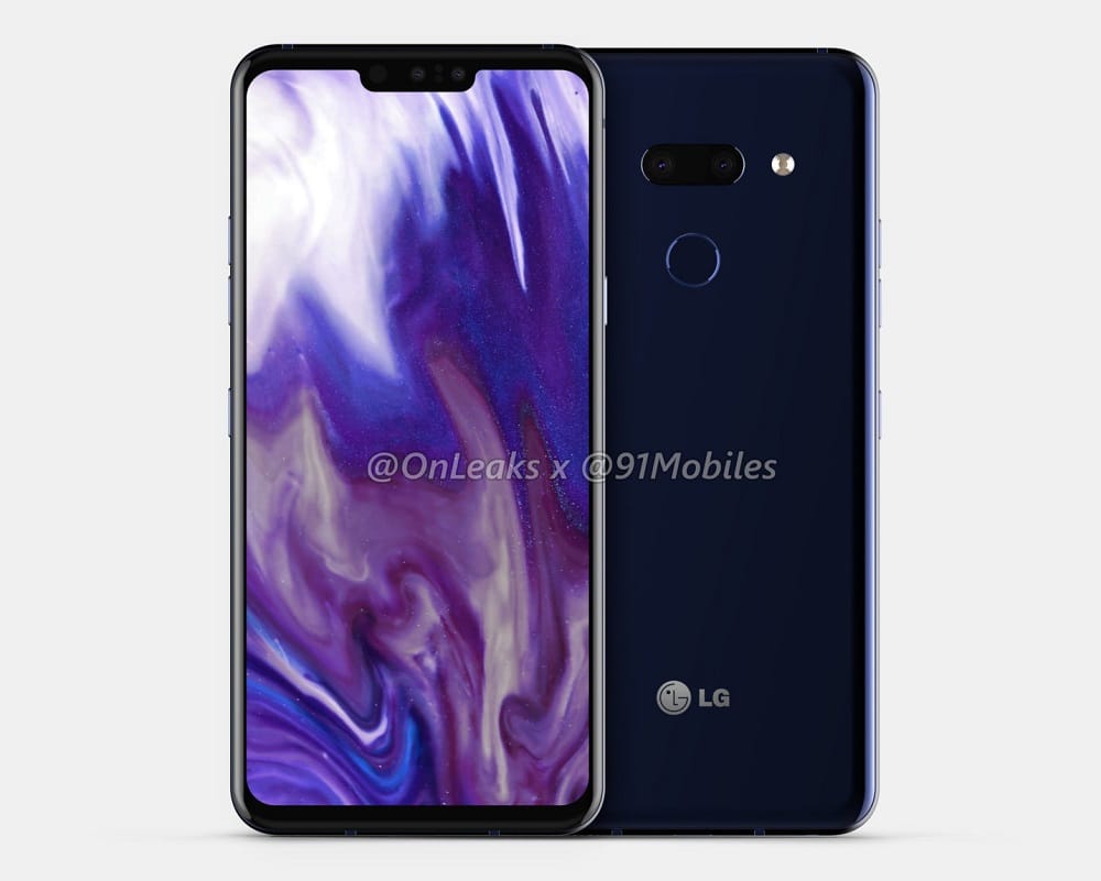 LG G8 aparece en renders formato CAD con más bien tradicional muesca frontal.