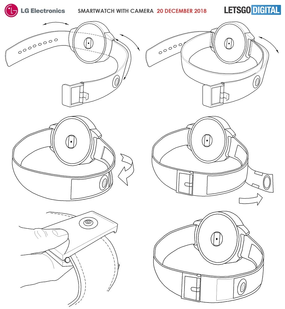 LG patenta un smartwatch con cámara y así se verían dos de sus diseños.