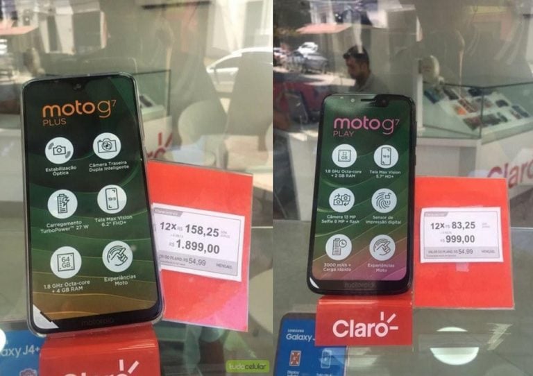 Precio filtrados del Motorola Moto G7 Plus, Moto G7 Power y Moto G7 Play